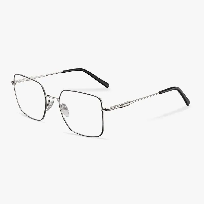Square frame eyeglasses available for virtual try-on.