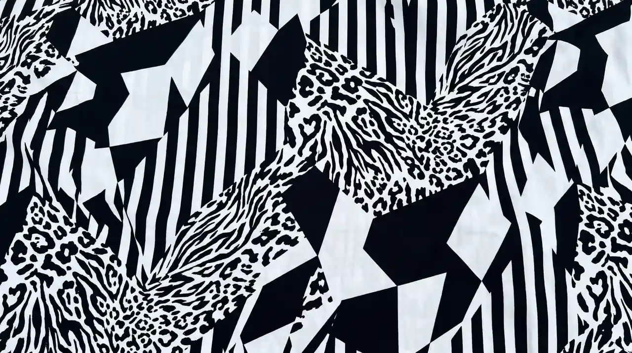 High-contrast black-and-white geometric and animal prints, the patterns to avoid in cool summer color palette clothing