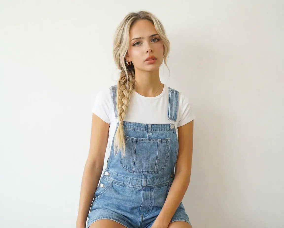 AI color analysis result previewing side braid hairstyle with neutral and cool hair tones.